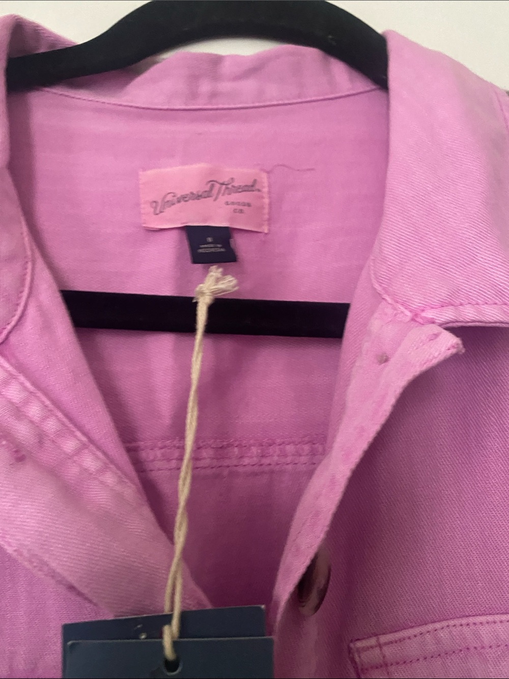 Universal Thread Pink Short-Sleeve Tie-Waist Utility Jumpsuit - Picture 6 of 10